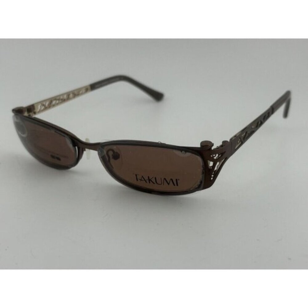 TAKUMI - 79737 51-17-135 10 Brown Metal Rectangle Glasses Frames